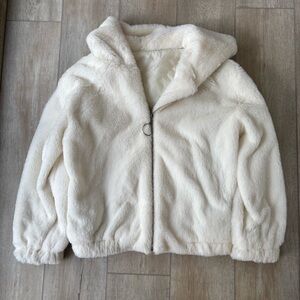 Cozy White Faux Fur Jacket